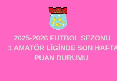 1 AMATÖR LİGİNDE SON HAFTA PUAN DURUMLARI 1 AMATÖR LİGİNDE SON HAFTA PUAN DURUMLARI
