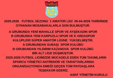 1 AMATÖR LİGİ 1 AMATÖR LİGİ