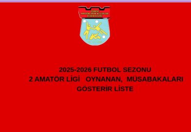 2025-2026 ENVER FIRTIN FUTBOL SEZONU OYNANAN MÜSABAKLARIN SONUÇLARI