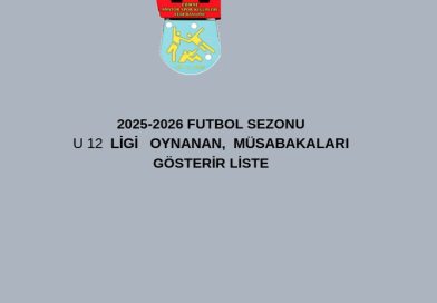 U 12 LİGİ SON HAFTA MÜSABAKA SONUÇLARI
