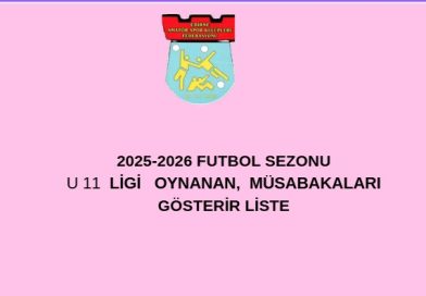 06-06-2026 Tarihinde U-11 Liginde Oynanmış Müsabaka Sonuçları