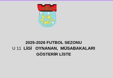 11-06-2026 TARİHİNDE OYNANAN U 11 LİGİ MÜSABAKA SONUÇLARI 11-06-2026 TARİHİNDE OYNANAN U 11 LİGİ MÜSABAKA SONUÇLARI